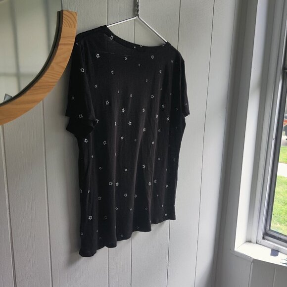Rails Soft Tee in Black with emblazoned White Stars throughout.Short Sleeve Sz L - Picture 5 of 6